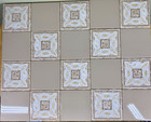 Lot Of 20 Brown Taupe White Solid & Geometric Ceramic Tiles 4"x4"