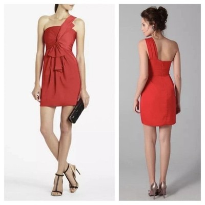 Bcbg Maxzaria SZ 2 (XS) Palais One Shoulder Cocktail Dress Jewel Red Mini  NWT | eBay