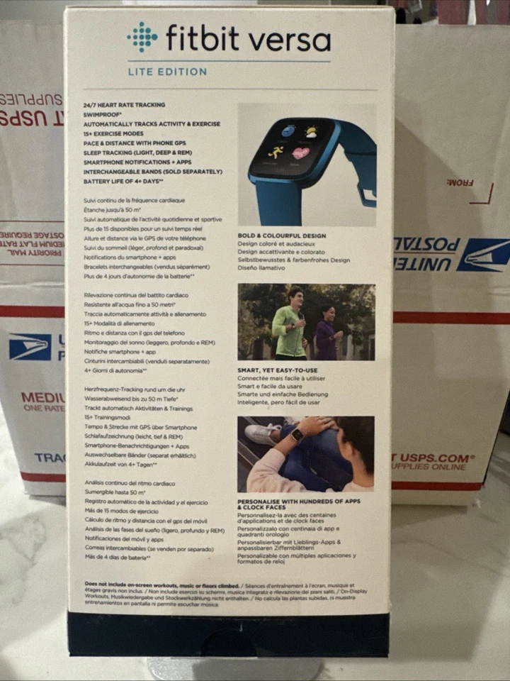 Трекер активности Fitbit Versa Lite Edition, один размер - синий  - Изображение 2 из 3