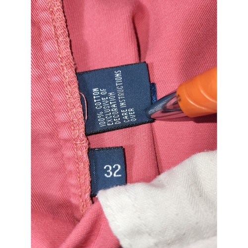 Polo Ralph Lauren 'Prospect' Men's Flat Front Cotton Chino Shorts Salmon Sz 32 - Picture 8 of 8