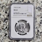 Under Value!!! 1963-D Benjamin Franklin Half Dollar NGC MS 63
