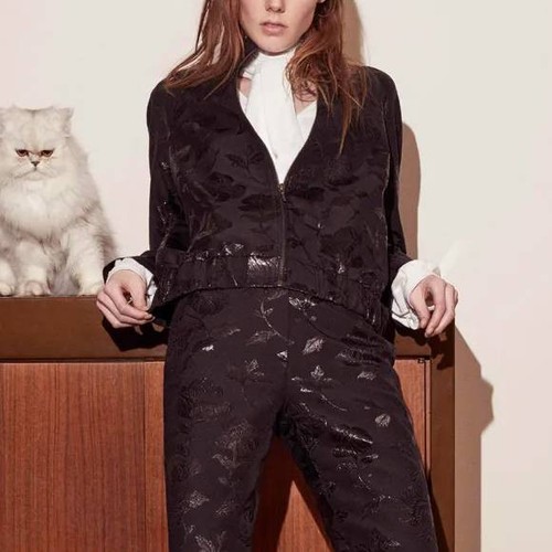 Paul & Joe Black Floral Bomber, Size XS - Picture 1 of 12