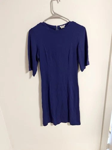 Abito donna Miu Miu taglia M viola tubino maniche corte maglia zip posteriore