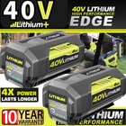 1-2PACK 8.0Ah Battery 40 Volt for Ryobi 40V Lithium OP40602 Battery with LED