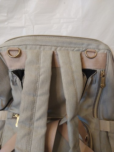 MAITEDI Diaper Bag Gray Backpack Zipper Insulated Bottle Pockets, M MONOGRAMMED - Picture 11 of 19
