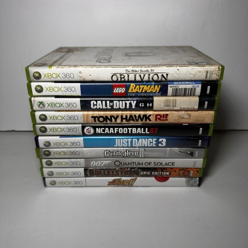 Xbox 360 Game Lot Tony Hawk, Oblivion, Guitar Hero Etc. 10 Games