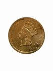 1856 Indian Princess Head One $1 Dollar US Gold Coin, Damage, Type 3, 6/16/26
