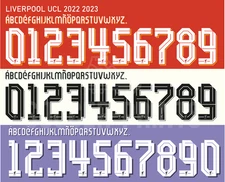 Name&Number Set For Liverpool UCL 2022/23 Home&Away Top Football Soccer