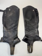 Ariat Black Leather Concord Half Chaps - Size Small