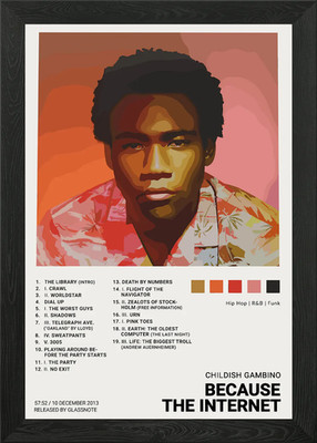 Childish Gambino - Because the Inte Framed Wall Art Poster Canvas Print Picture