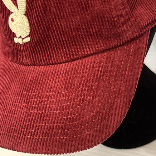 Playboy Kappe Cord Mütze Cranberry Papa Riemen hinten Häschen Deckel Neu mit Etikett verstellbar Geschenk - Bild 5 von 17