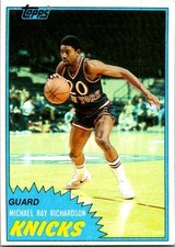 1981-82 Topps #27 Micheal Ray Richardson basketball card 5M