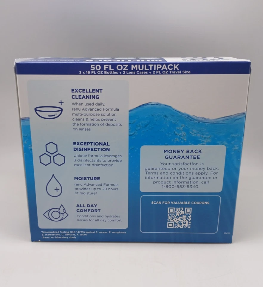 Renu Advanced Formula solución multiusos 16 oz - paquete de 3 Foto 2 de 3