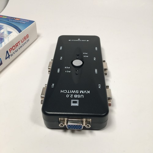 4 Port USB 2.0 KVM Switch Mouse/Keyboard/VGA Video Monitor 200MHz 1920x1440 +box - Afbeelding 5 van 14