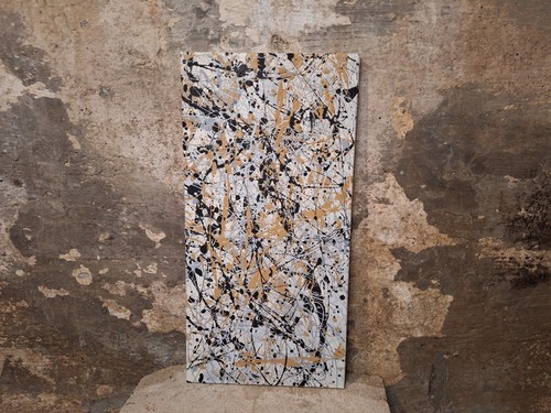 Original Abstract Action Painting jackson pollock style signed art decor paint - Picture 7 of 13