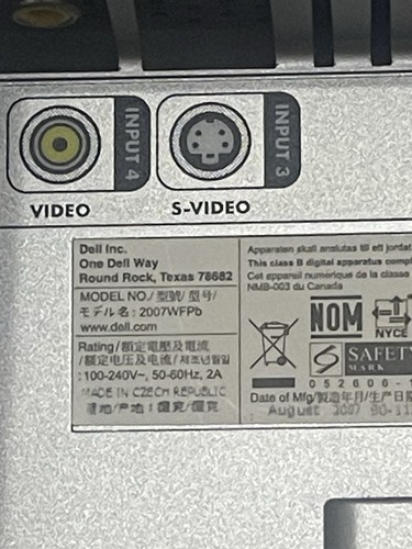 DELL ULTRASHARP 2007WFPB 20.1" LCD MONITOR - Bild 9 von 17