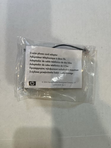 NUEVO Adaptador de cable de teléfono HP 2 hilos genuino Q3093-80004 adaptador - Imagen 2 de 2