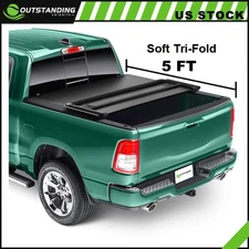 ✅Tonneau Cover 5ft Tri-Fold Fits 2019-2022 Ford Ranger XLT Pickup Soft Truck Bed