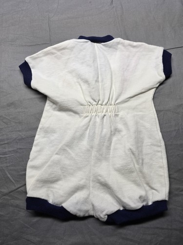 Baby Dior Vintage Romper Baby One-Piece 24 M White / Navy / Multi-Color - Picture 2 of 7