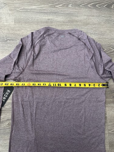 Rhône Atmosphere Long Sleeve Tee Classic Fit Men’s Small Shadow Plum/gray Stone - Picture 7 of 10