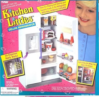 Vintage Tyco Kitchen Littles TM “Deluxe Refrigerator” Released 1996 w/org. box