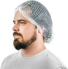 White Pleated Bouffant Cap Case of 1,000 - Blue, One Size