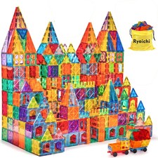 138PCS Magnetic Building Tiles Set - STEM Montessori Toys for Kids 3-9