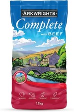 Arkwrights Complete Beef Dog Dry Food,Healthy, Nutritious Dry Dog Biscuits,15kg 1.64 per kilo