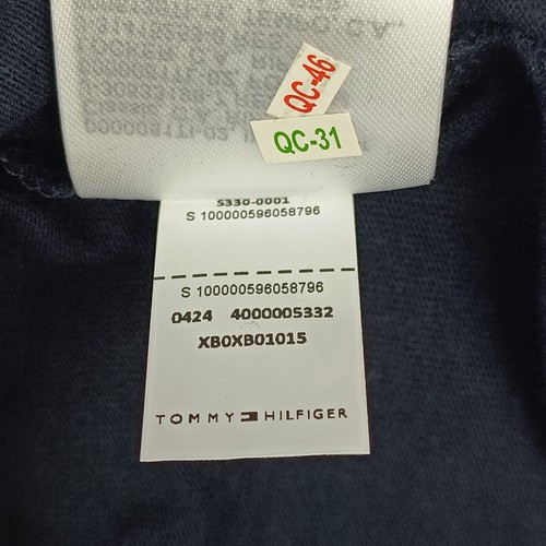 Tommy Hilfiger T-Shirt Boys Size 10 Navy Embroidered New York Logo Cotton Tee - Picture 7 of 7