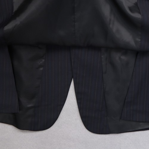 Adolfo Super 120s Wool Mens Sport Coat 46R Dark Navy Pinstripe Single Breasted - Picture 6 of 14