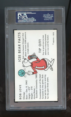 Icee Bear Set Break Bob Love 1972 PSA 10 GEMA como nuevo - Imagen 2 de 2