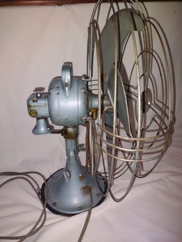 Vintage GE General Electric Vortalex 18" 3 Speed Metal Cage Oscillating Fan - Picture 10 of 11