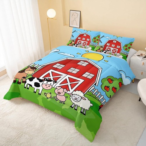 Soft Lightweight Cartoon Animals Bedding Set for Kids - Queen Size Comforter - Picture 5 of 9