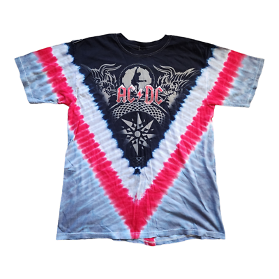 AC/DC 2008 Black Ice World Tour Tie Dyed Concert Anvil T-Shirt