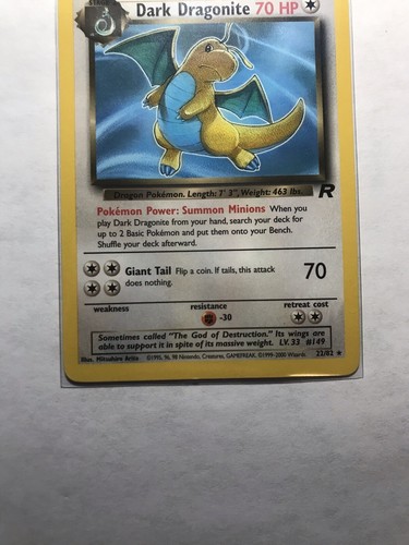 Dark Dragonite 22/82 Rare Non Holo Team Rocket Unlimited Pokemon Card NM - Picture 12 of 12