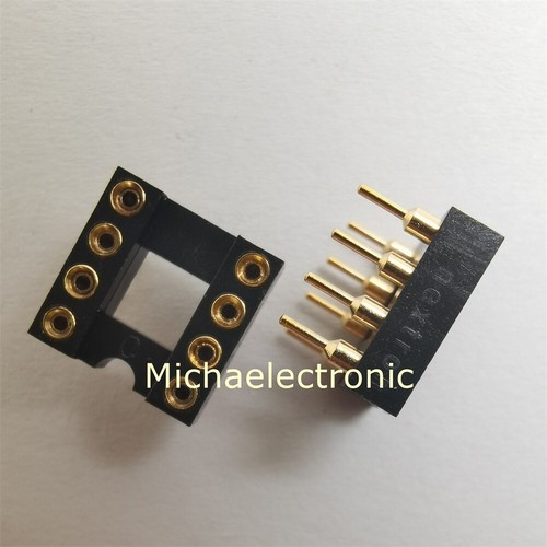 5pcs DIP-8 DIP8 Gold plating IC Chip SOCKET PANEL PCB MOUNT ADAPTER SWAPPING - Picture 3 of 6