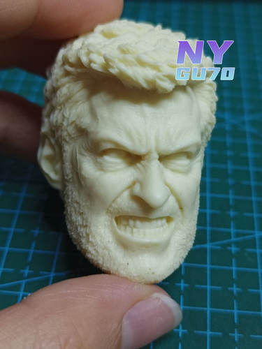 1:18 Logan Wolverine Hugh Jackman Head Sculpt For 3.75" Male Action Figure - Picture 4 of 6