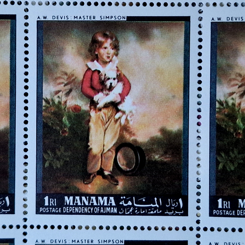 United Arab Emirates - MNH Art Paintings Ajman Manama 6 Full Sheets 120 Stamps - Picture 8 of 14