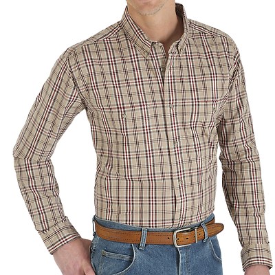 wrangler check shirt mens