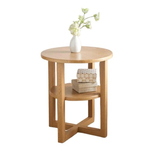 Small Oak Side Lamp Plant Coffee Table, Hallway / Room Furniture Living Room - Picture 2 of 6