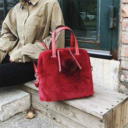 BORSA PELLICCIA DA DONNA DONNE BAG BORSETTA A SPALLA TRACOLLA PELLICCIA - Picture 2 of 15