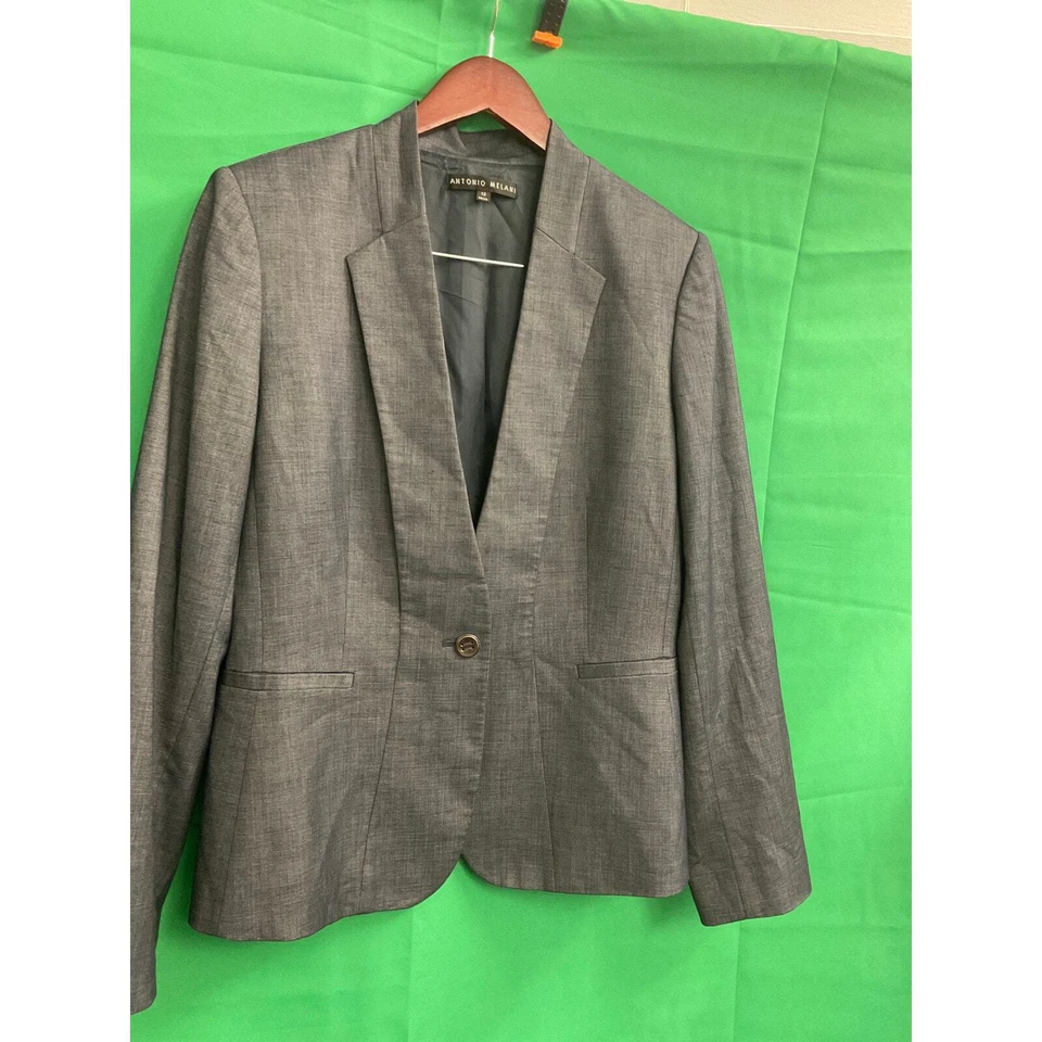 Blazer mujer Antonio Melani gris botón slim fit talla 12 Foto 3 de 4