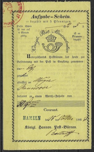 Billetes de tarea KR Hannover, Reco - Billete de 1840 - 1865 SELECCIÓN (S3 - Imagen 17 de 25