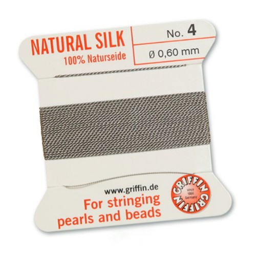 Griffin 100% Natural Silk Beading Thread for Stringing Pearls Beads 2m & Needle - Picture 71 of 134