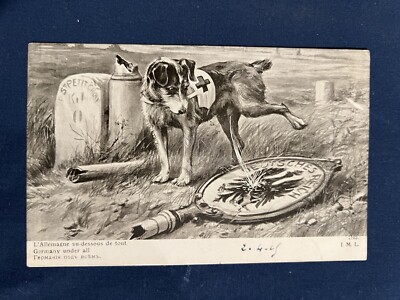 Jack Russell Antique Terrier Post Card - DB - (1915) WWI | eBay