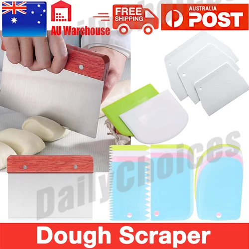 Baker Dough Scraper Sourdough Pizza Cake Pastry Bread Cutter Slicer Cutting Tool