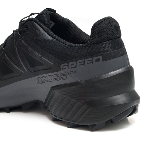 Scarpe Salomon Speedcross GTX impermeabili escursionismo trail running nere da uomo taglia 12 - Foto 11 di 14