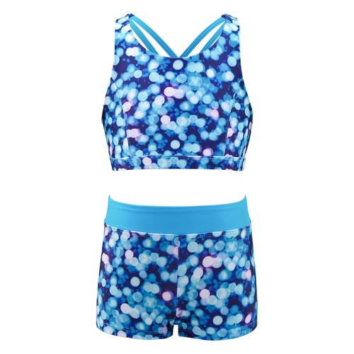 Kids Girls Bikini Running Swimsuit Competition Swimwear Costumes Beachwear Gym - Picture 6 of 26