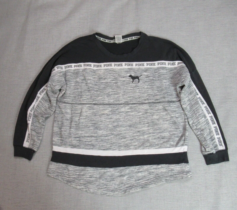 victoria-secret-vs fleece logo spell out grunge sweatshirt