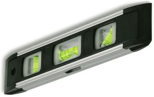 225mm MAGNETIC TORPEDO SPIRIT LEVEL Lightweight Small Brick Line 3 Vial Scaffold - Picture 2 of 4